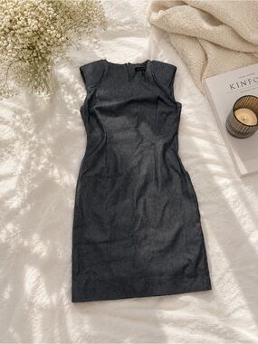 banana republic grey wool dress Banana republic gray wool work dress